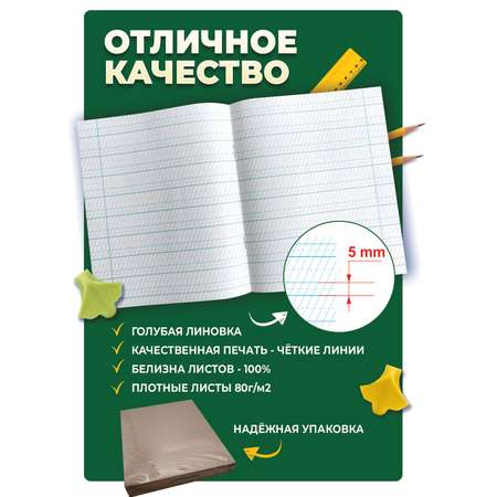 Тетрадь Пишу красиво! косая линейка 10 шт.