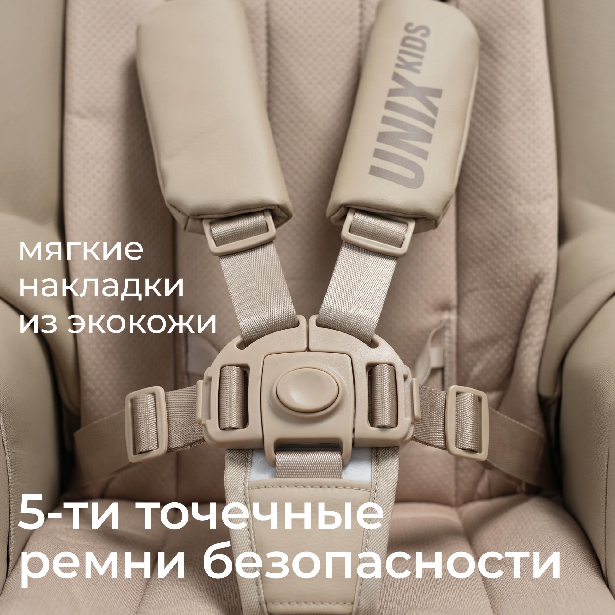 Стульчик для кормления UNIX Kids Torino бежевый - фото 9