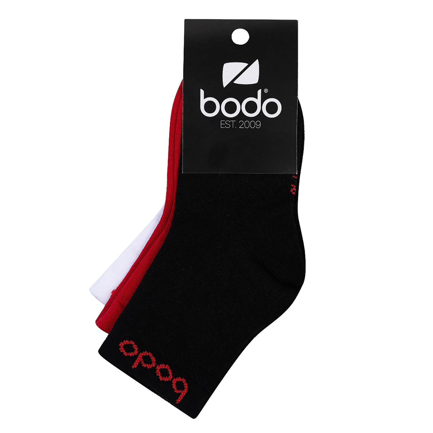 Носки 3 пары Bodo 26-10U_черный/красный/белый - фото 2