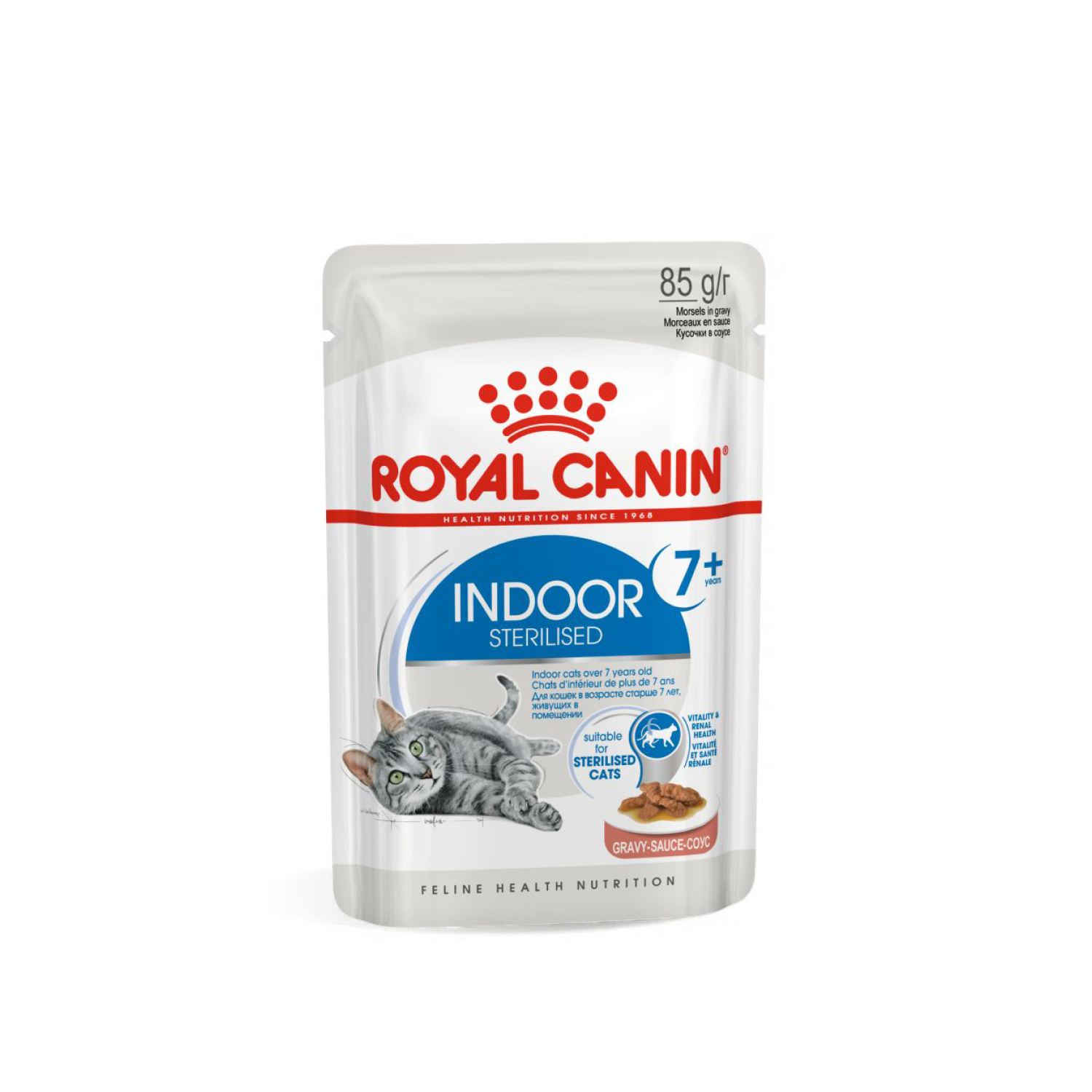 Корм для кошек ROYAL CANIN Indoor 85г для пожилых стерилизованных кошек 7+ соус пауч - фото 11