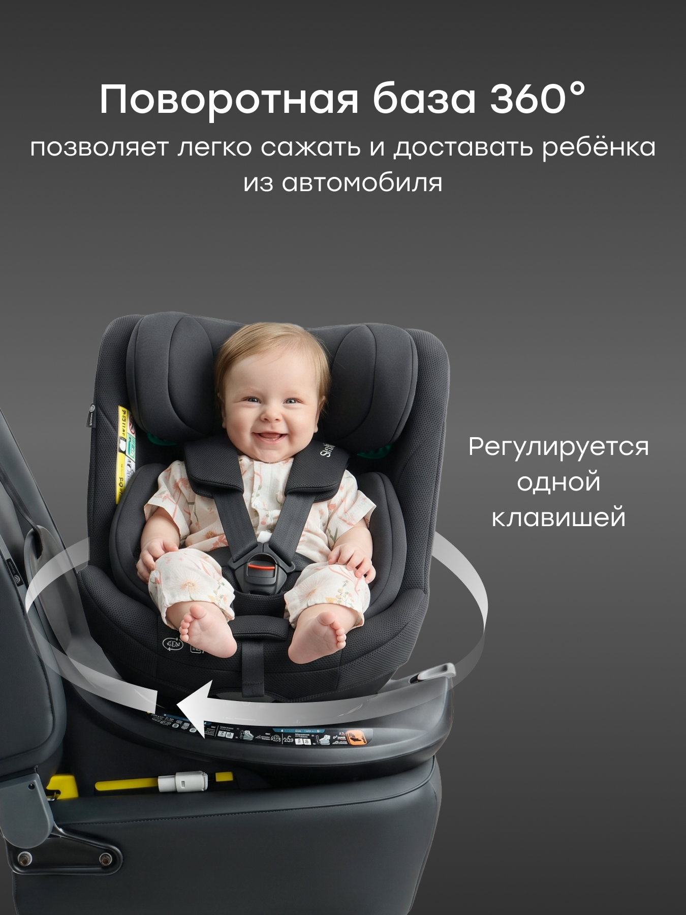 Автокресло Happy Baby Sheltix Isofix 0+/1/2/3 (0-36 кг) зеленый - фото 4