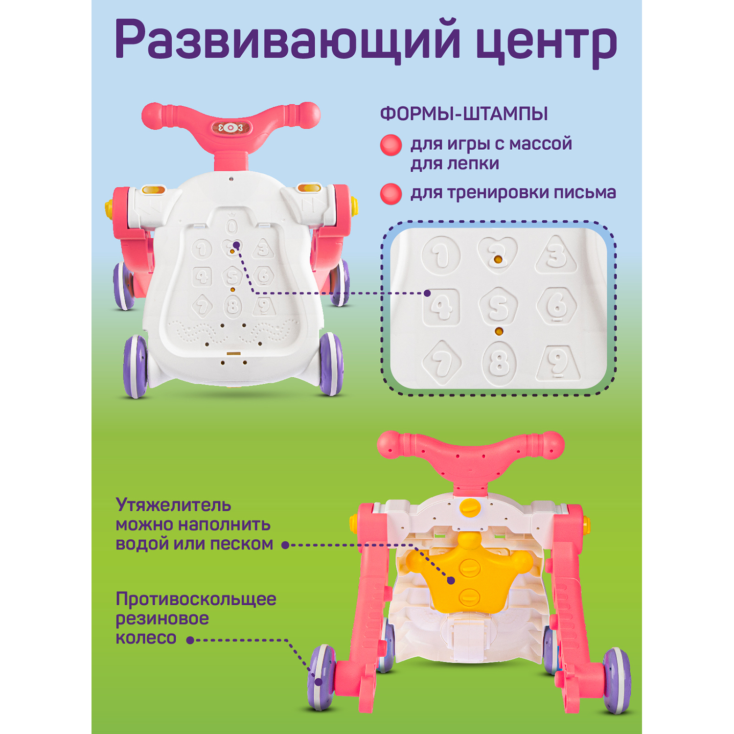 Ходунки Smart Baby Музыкальный бизиборд - фото 8