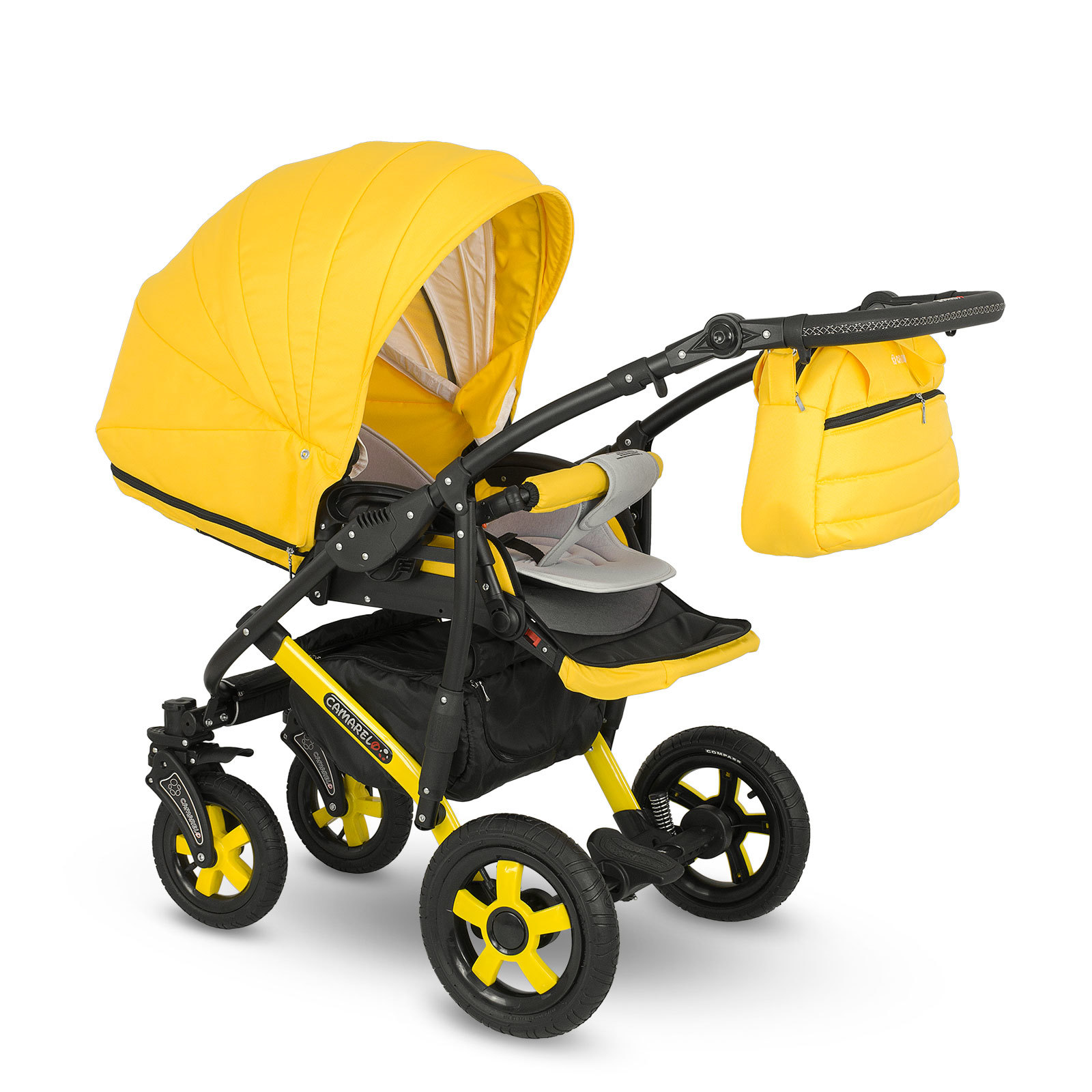 Коляска 3в1 Camarelo желтый - фото 3