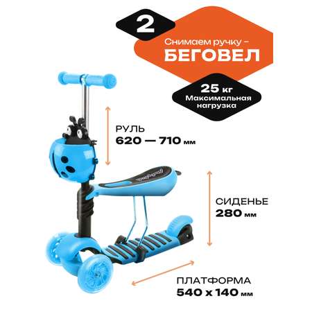 Самокат Moby kids трехколесный