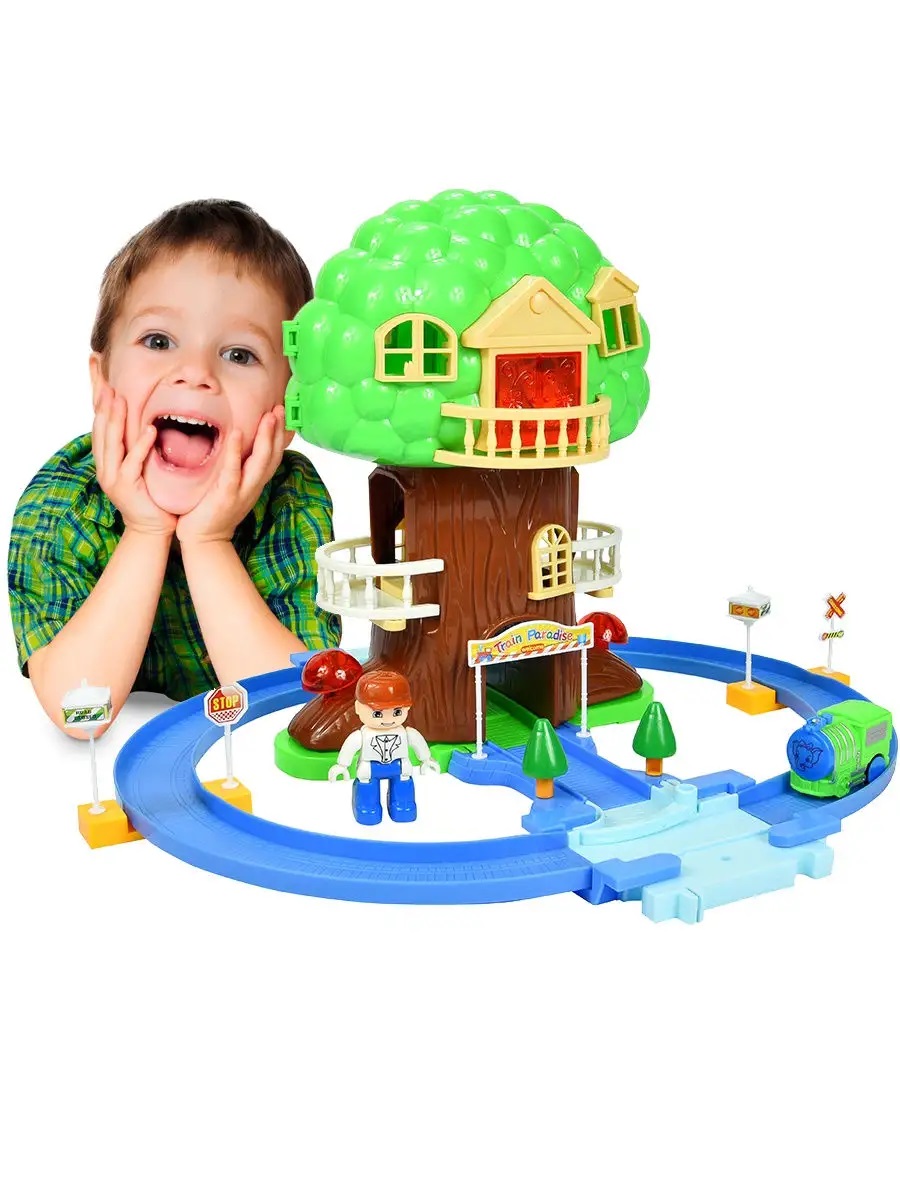 Набор железнодорожный Bebelot 73.5 см HJQY2143 - фото 1