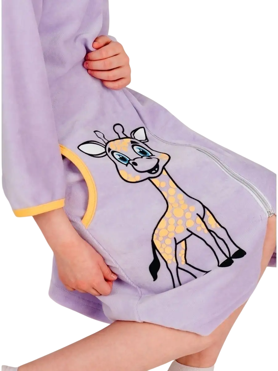 Халат TOTEMFOX 831В2F/сиреневыйЖираф - фото 3