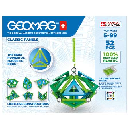 Конструктор Geomag магнитный 52 дет.
