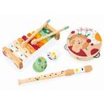Игрушка музыкальная Janod металлофон, бубен, флейта, кастаньеты