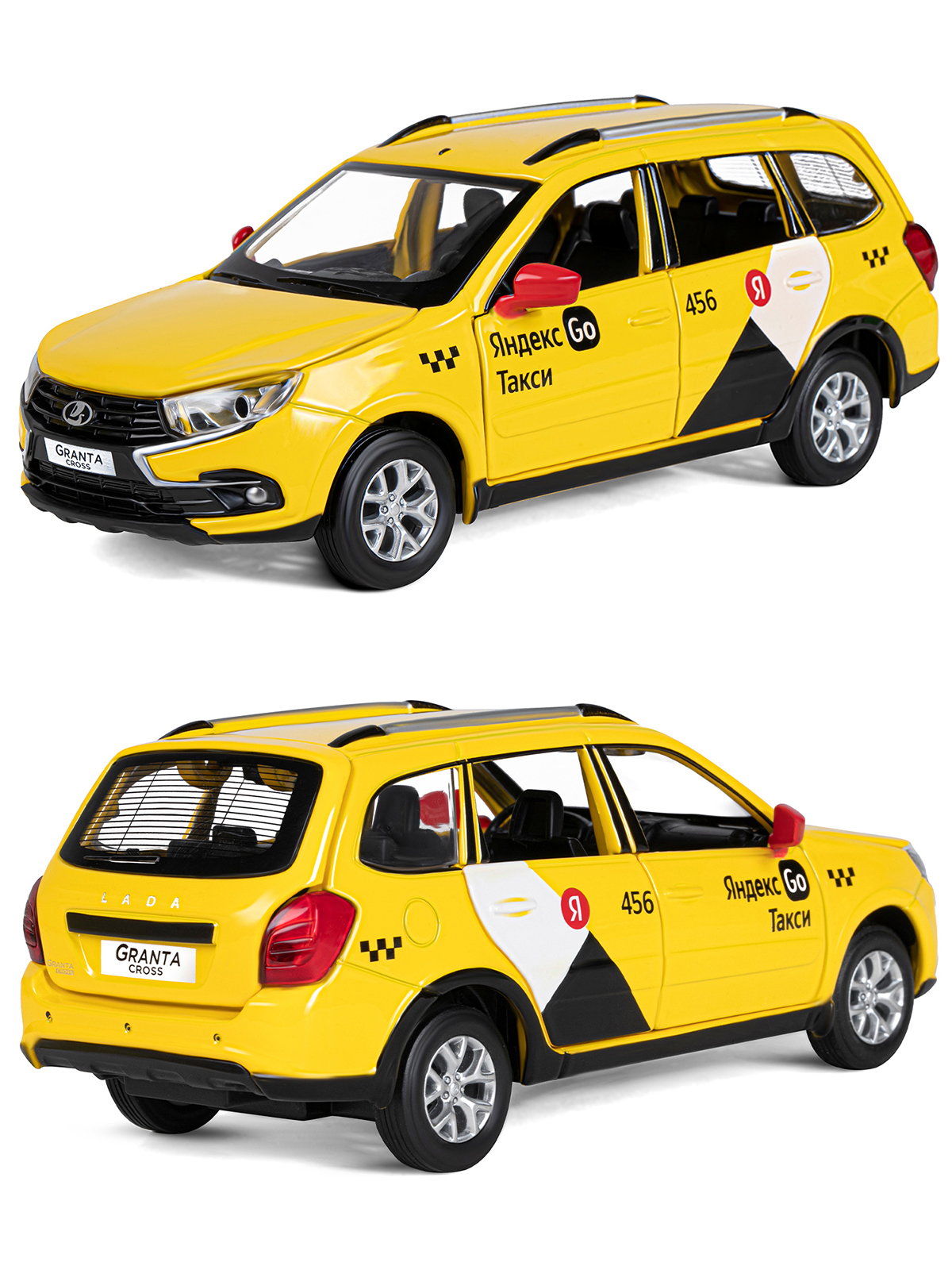 Автомобиль Яндекс GO LADA Granta Такси озвучено Алисой 1:24 JB1251347/Яндекс GO - фото 8