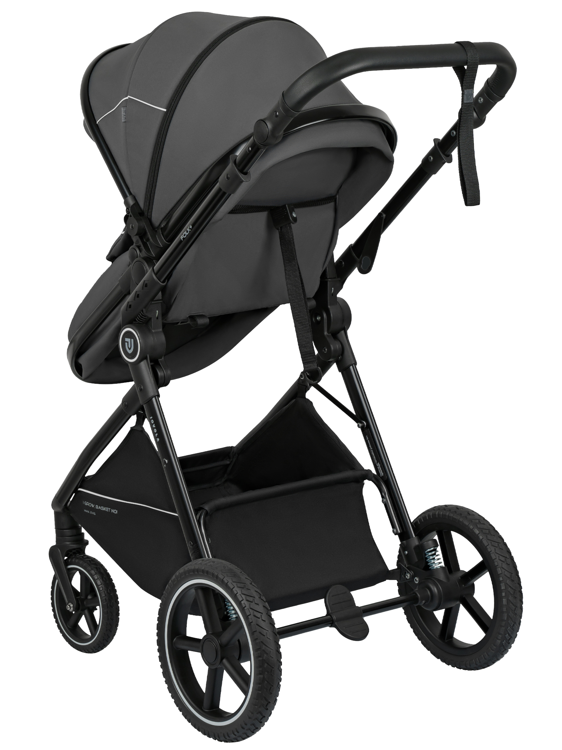 Коляска трансформер JOVOLA Folk+ серый серый - фото 15
