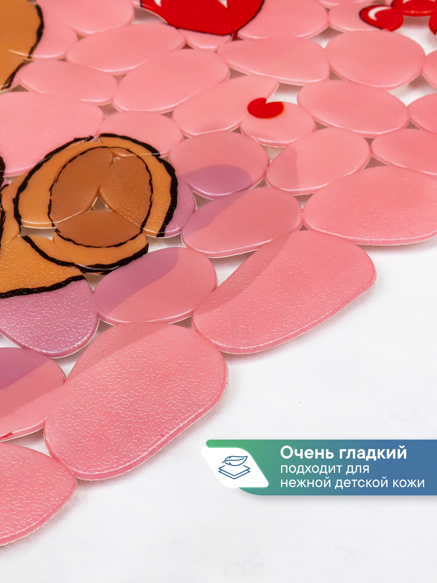 Коврик для ванной VILINA мишки с сердечками 36 x 69 см - фото 2