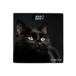 Весы напольные MARTA MT-1608 сенсор/встроенный термометр/черный кот
