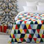 Покрывало Happy Family Елочная Мозаика 150 x 200 см велсофт