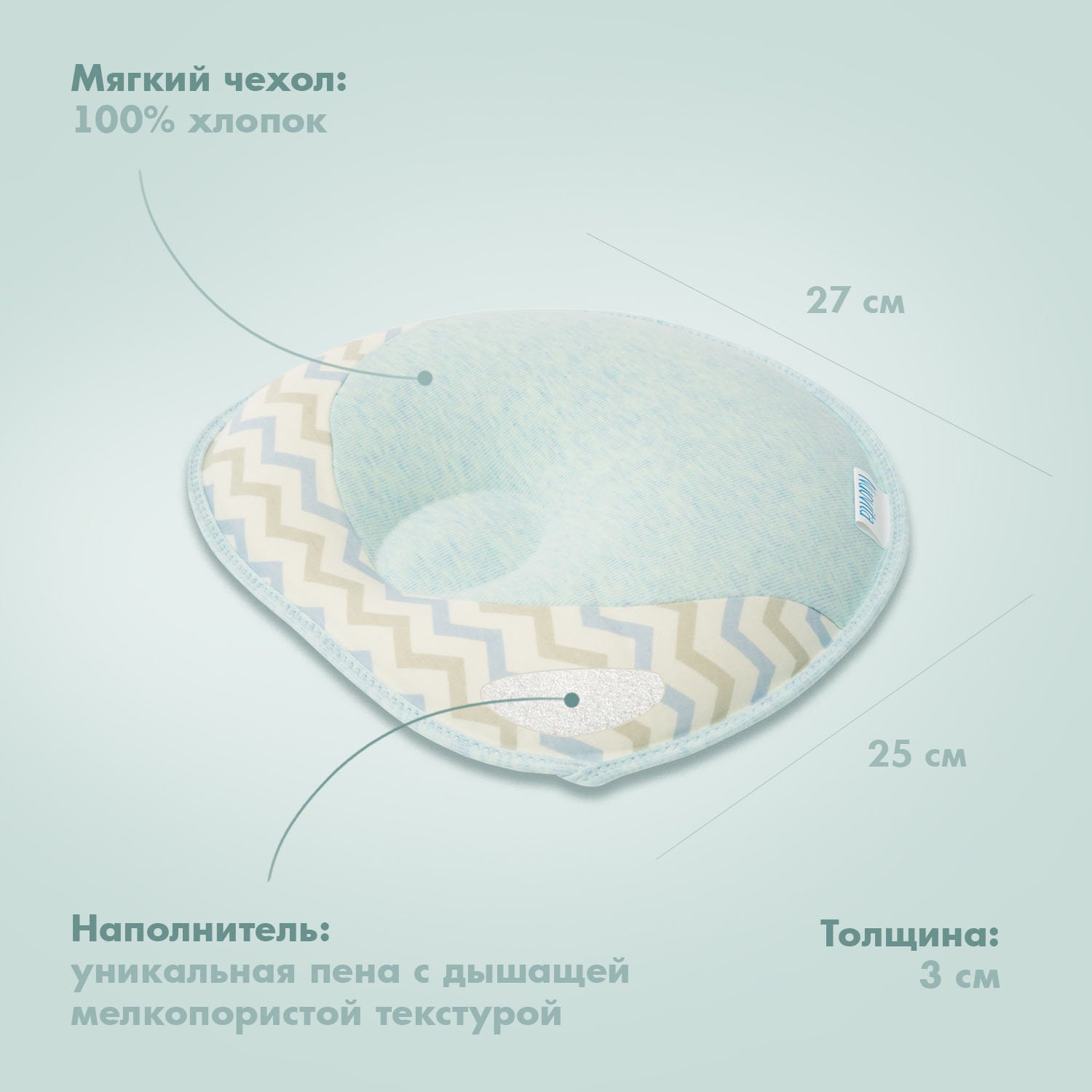 Подушка анатомическая Nuovita 25 x 27 см - фото 5