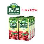 Сокосодержащий напиток Сочная Долина Гранат Ананас Яблоко 0.95 л х 6 шт