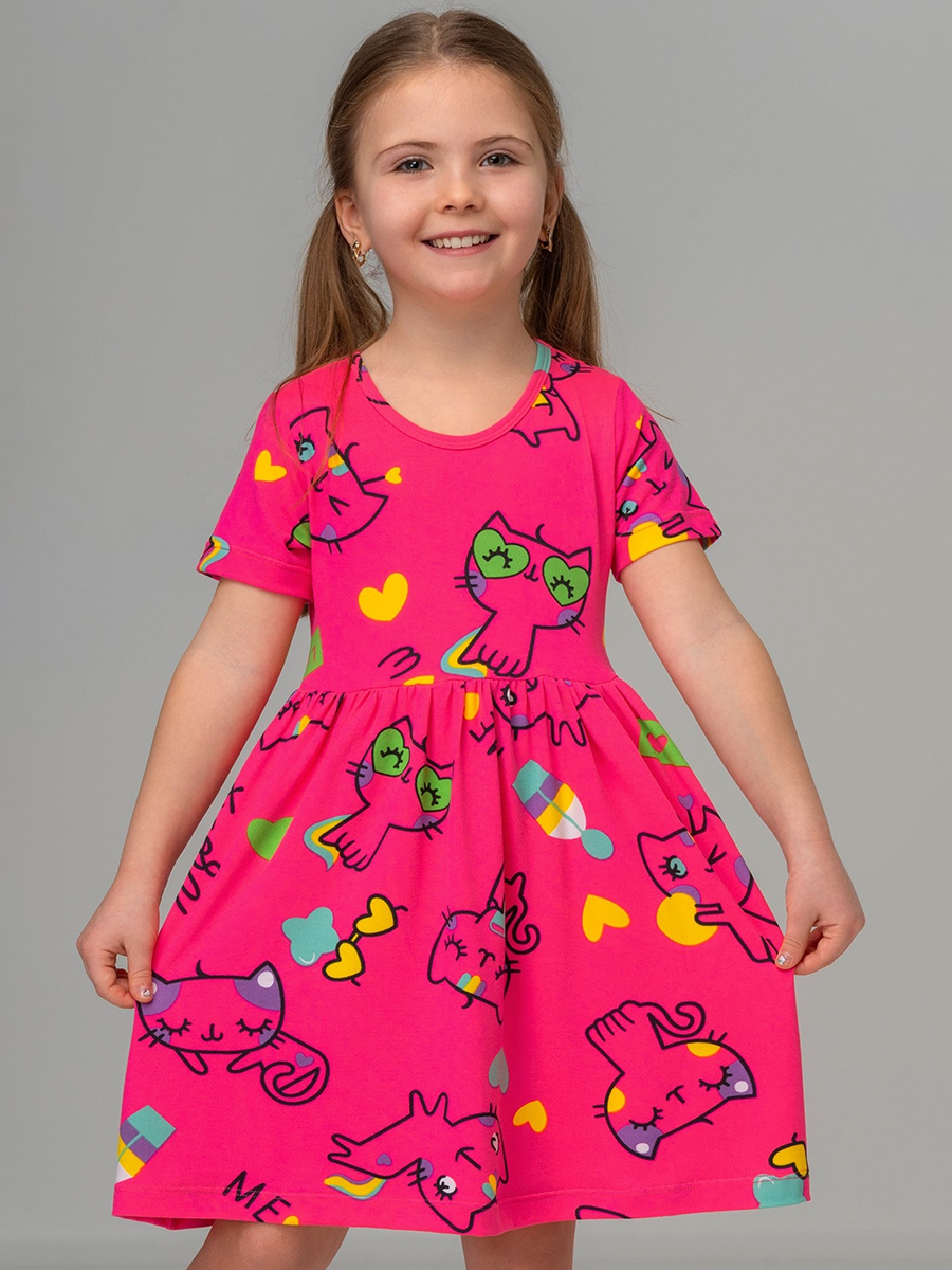 Платье HappyFox HF00192фуксия - фото 2