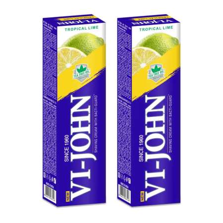 Крем для бритья VI-JOHN Тропический лайм 2 шт по 70 г