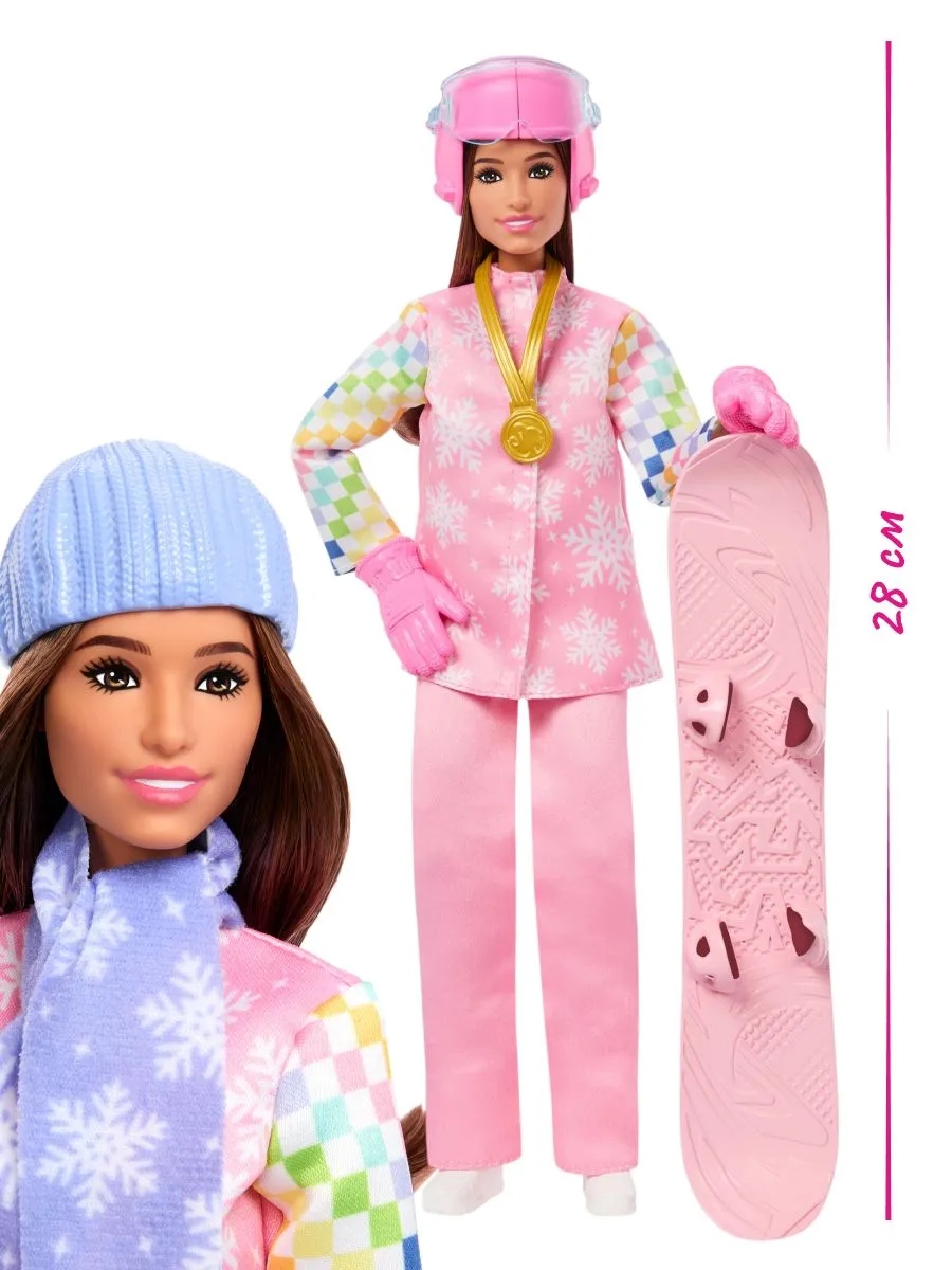 Кукла модельная Barbie Deluxe Career Сноубордистка высота 28 см JKF78 - фото 2