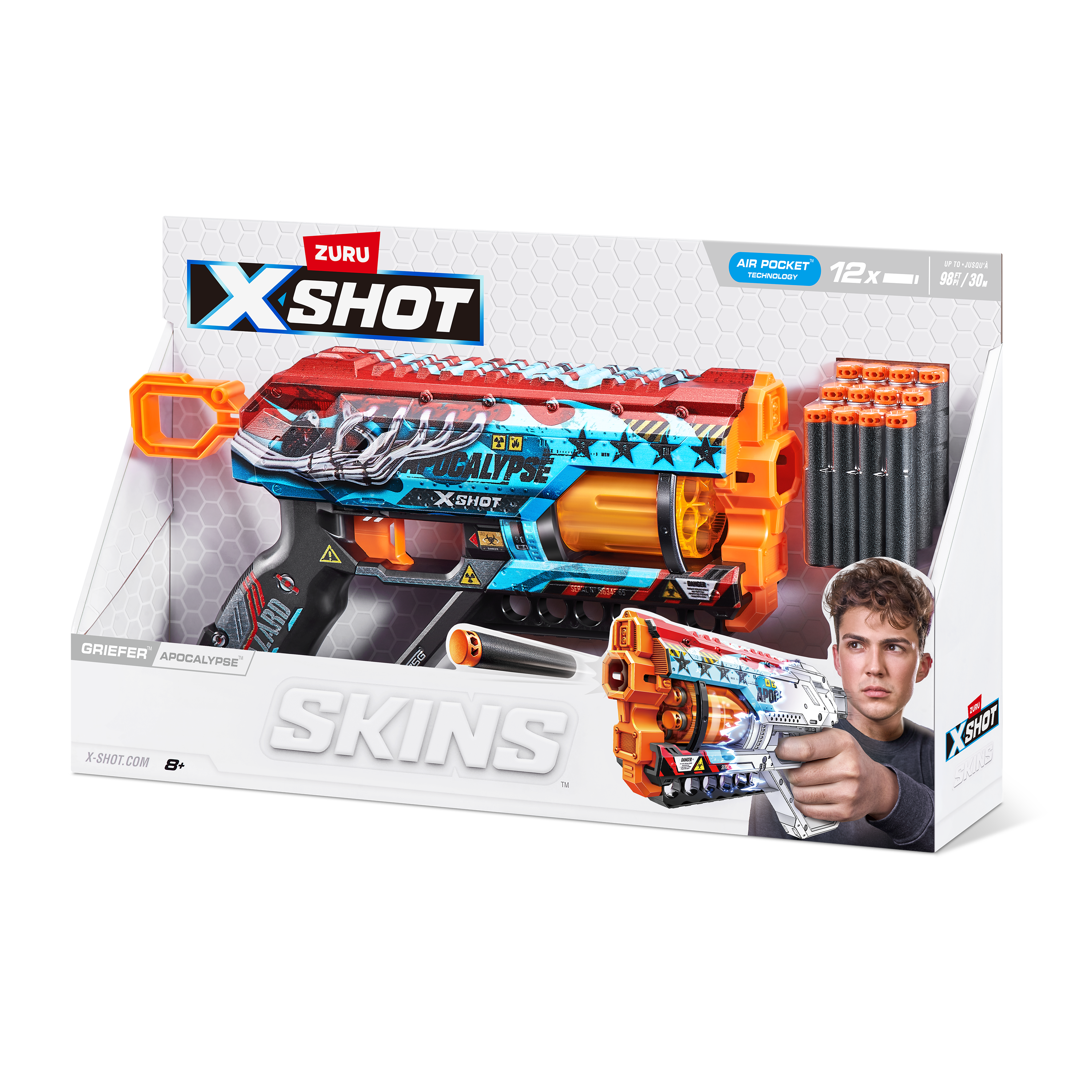 Бластер Zuru XSHOT  Skins Грифер Апокалипс - фото 11