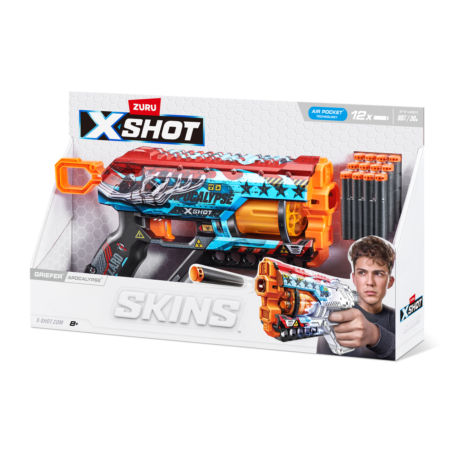 Бластер Zuru XSHOT  Skins Грифер Апокалипс - фото 11