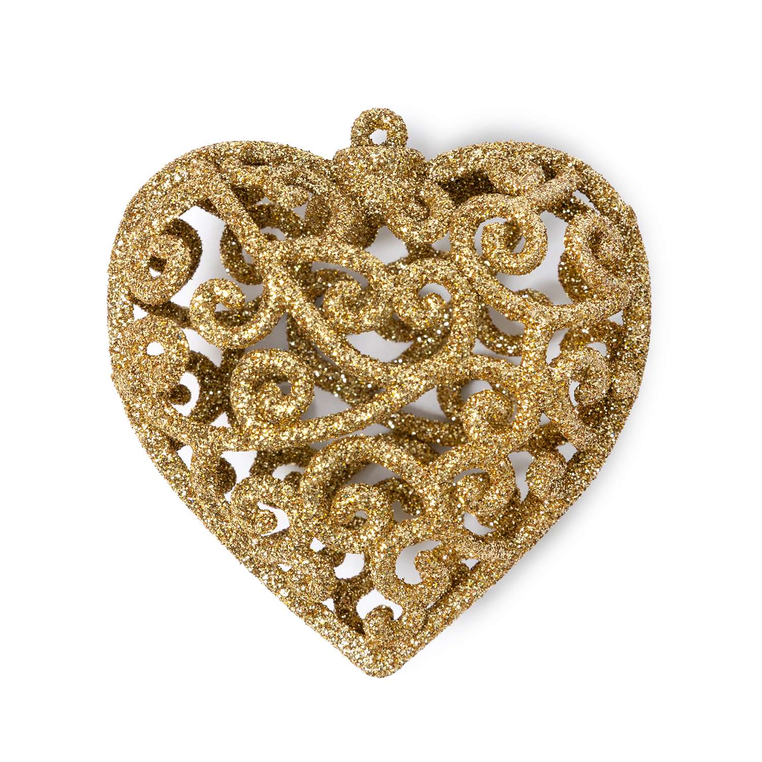 Набор елочных украшений ё Ажурные сердечки 4шт - фото 2