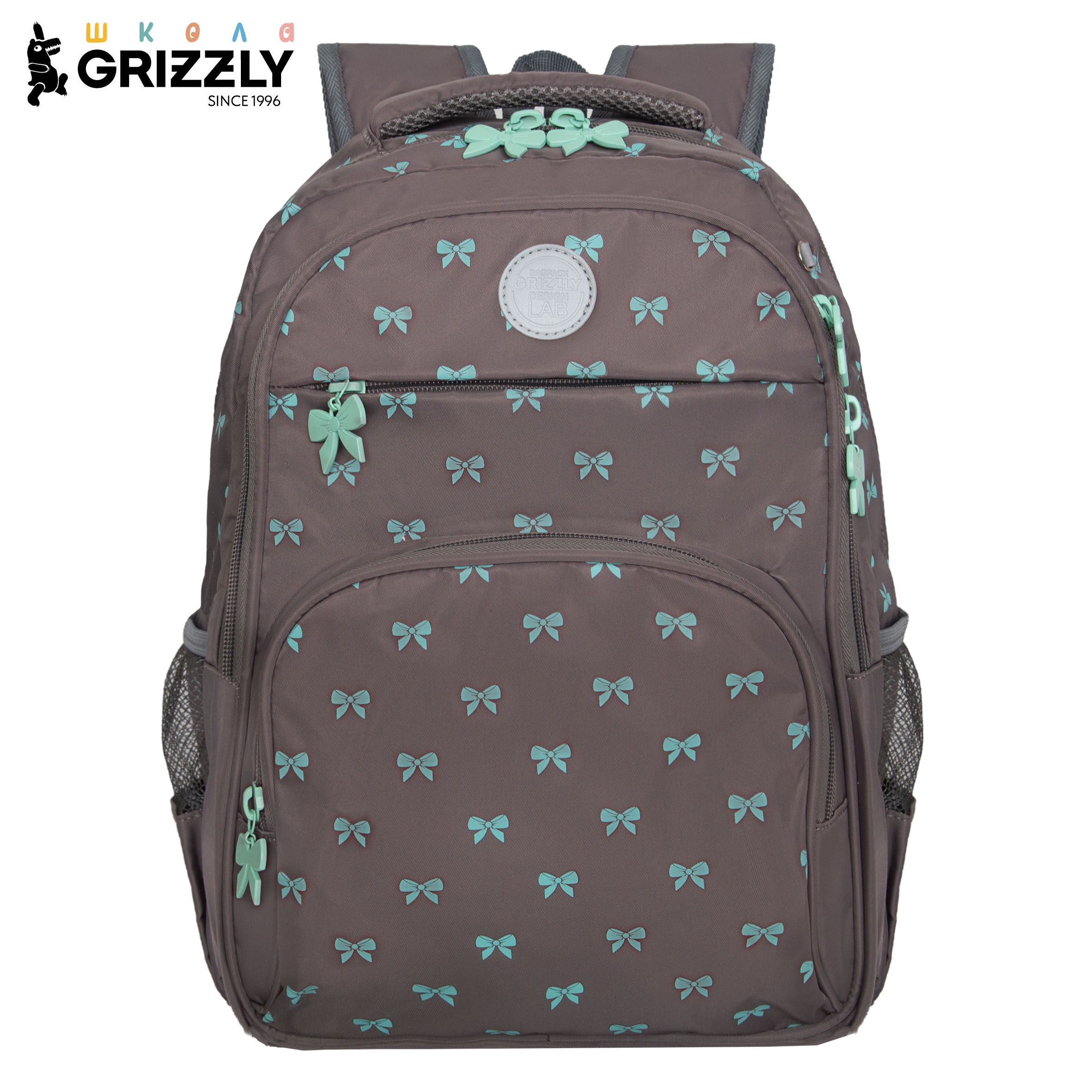 Изображение товара Детский школьный рюкзак Grizzly для девочки с анатомической спинкой Изображение товара Детский школьный рюкзак Grizzly для девочки с анатомической спинкой