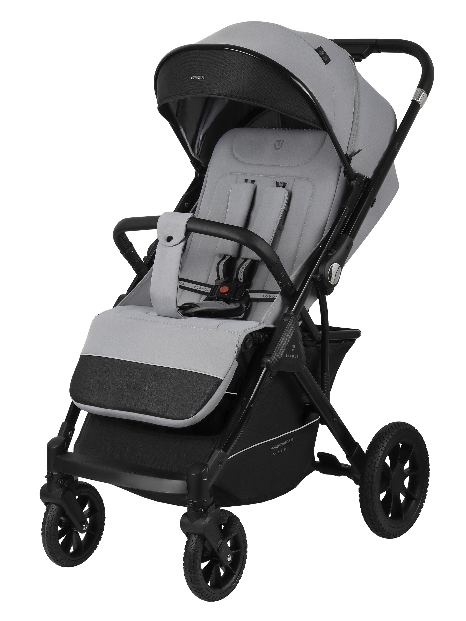 Коляска прогулочная JOVOLA Magma с перекидной ручкой серый - фото 14