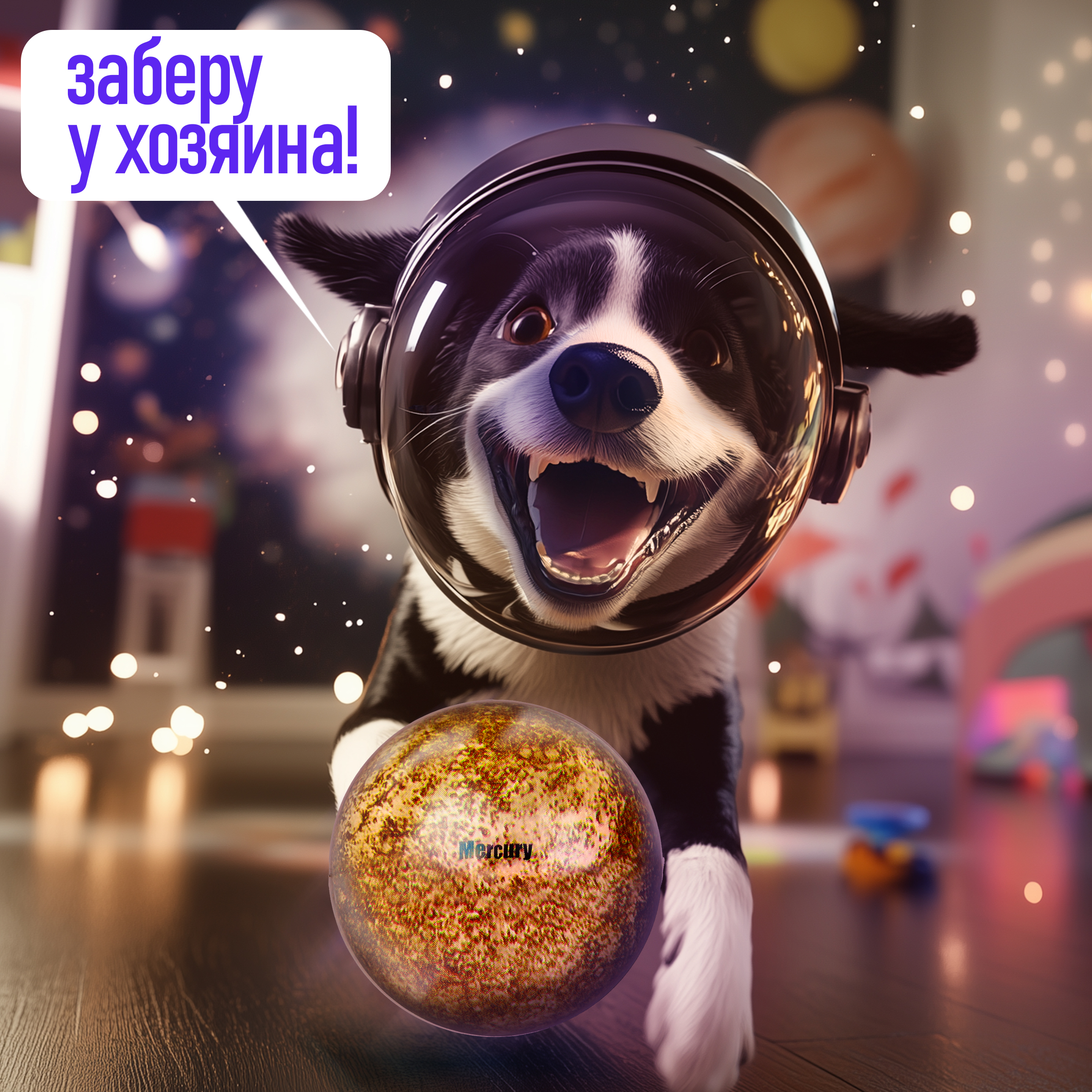 Мяч детский moon ball Крутой Замес 1TOY Меркурий попрыгунчик лунный галактический мон бол - фото 7