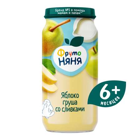 Пюре ФрутоНяня Яблоко-груша-сливки с сахаром с 6 мес 250 г