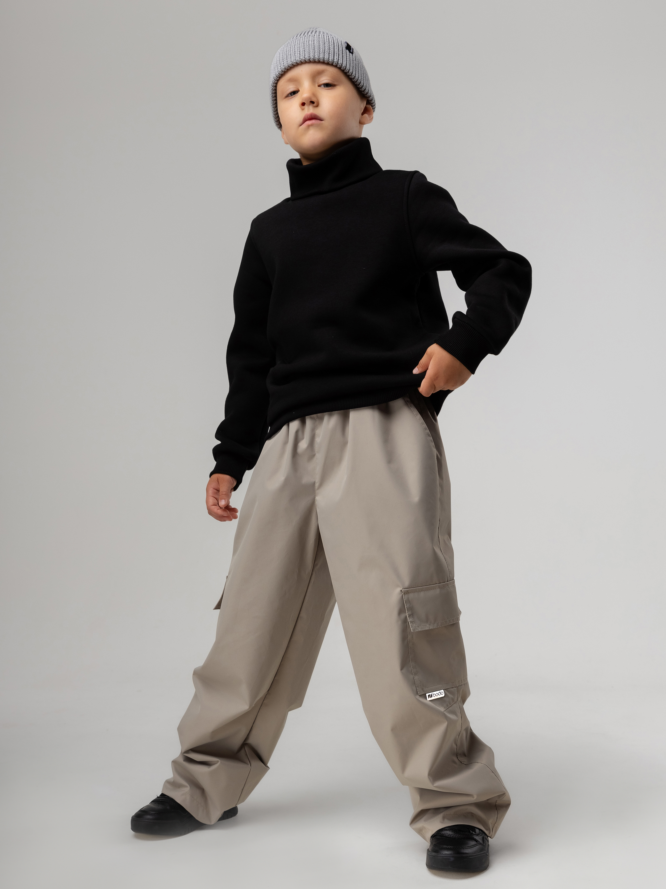 Брюки Bodo 33-48MU_серо-бежевый - фото 1