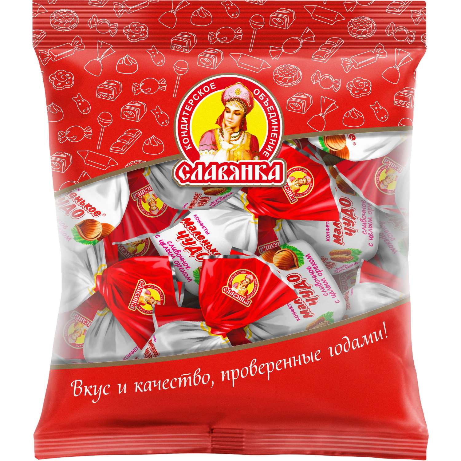 Конфеты вафельные глазированные СЛАВЯНКА Маленькое чудо сливочное 206г - фото 1