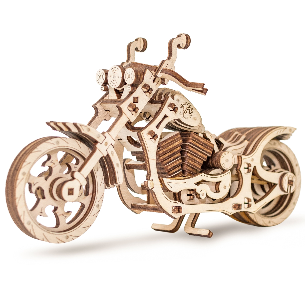 Конструктор Eco Wood Art Мотоцикл Cruiser деревянный - фото 1