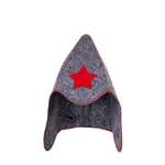 Шапка банная ГлавБаня Будёновка войлок серый
