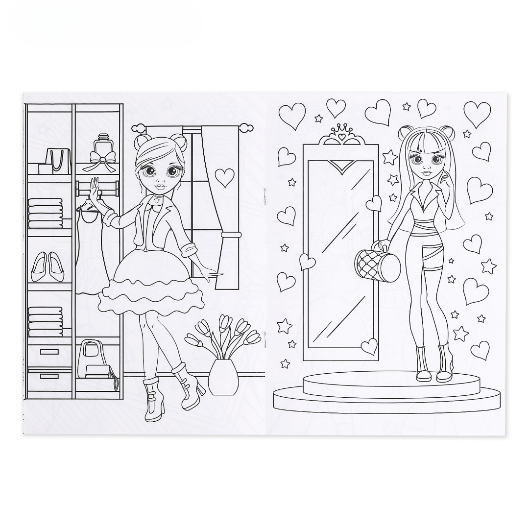 Раскраска Буква-ленд А4 набор Для девочек 4 шт по 16 стр - фото 5