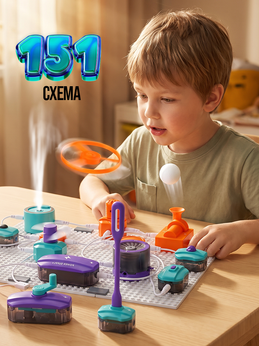 Конструктор SCIENCE EDUCATION 101 эксперимент электронный 45 дет. - фото 4