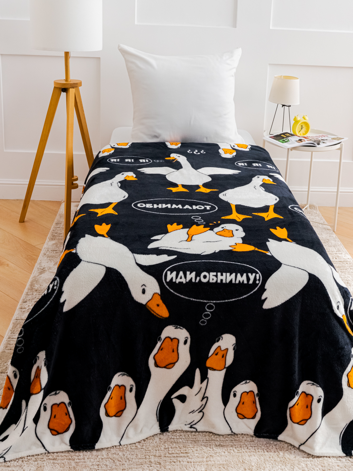 Плед PAVLine Аэро Софт Гусь Обнимусь 150 x 200 см велсофт - фото 11