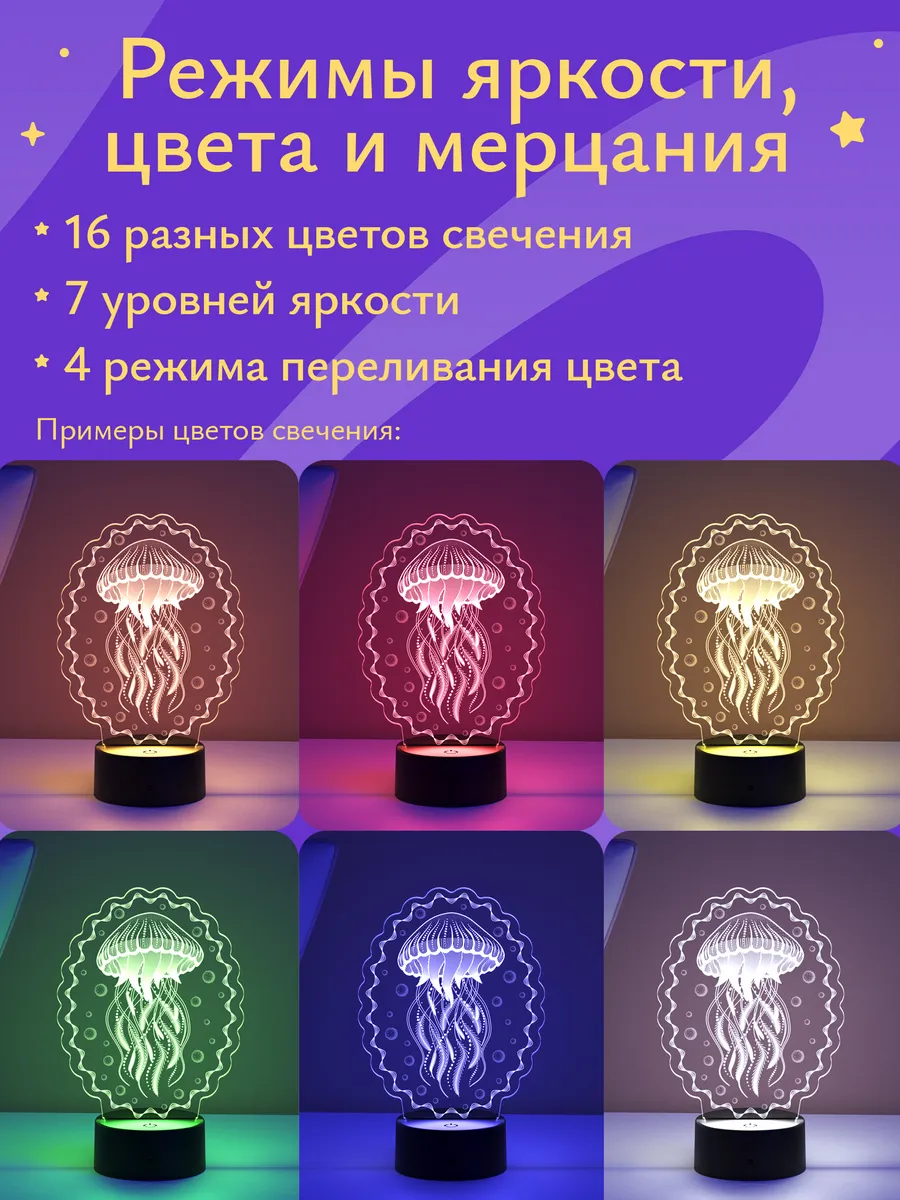 Ночник Светофей Морская медуза - фото 12