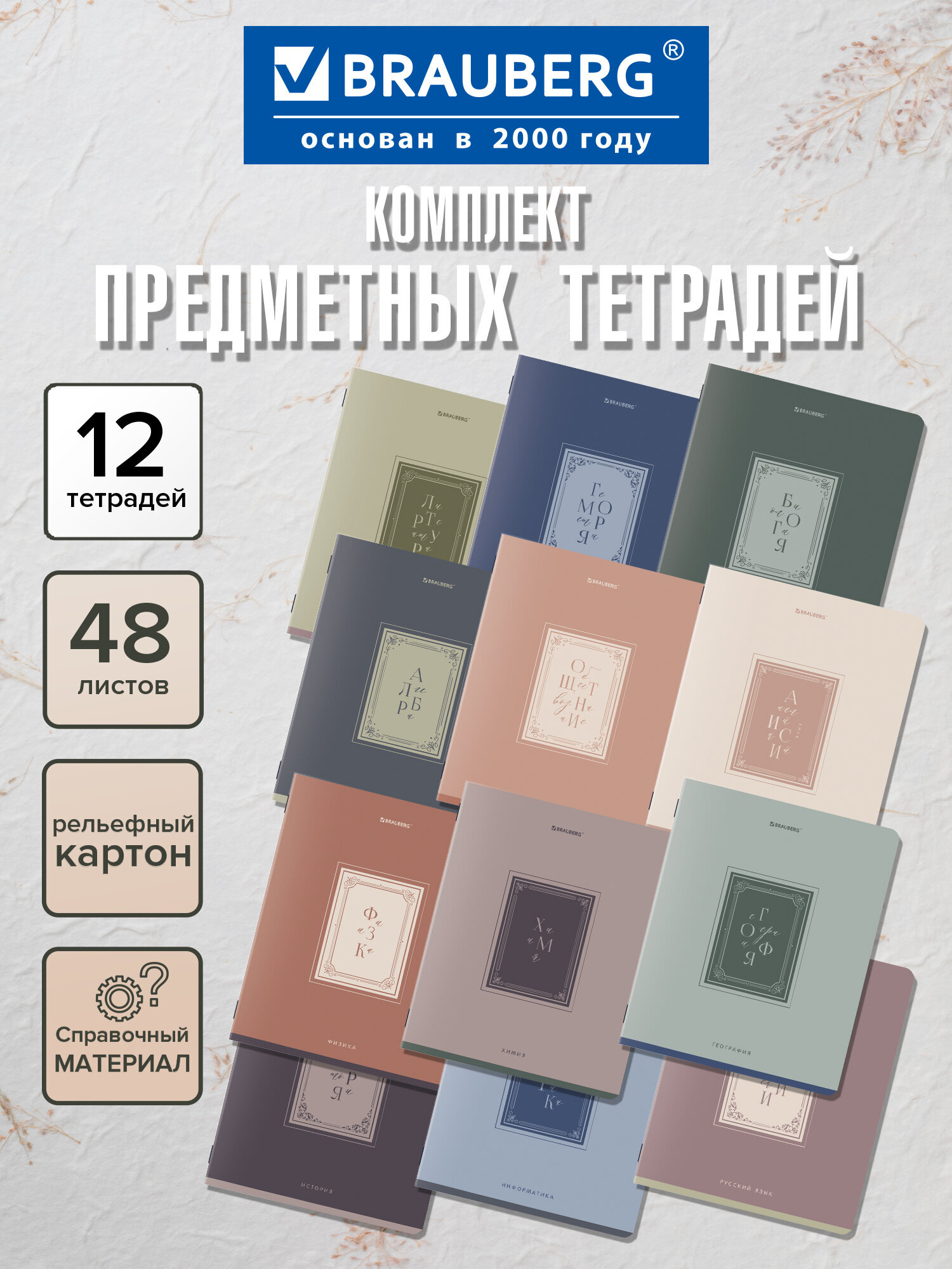Тетрадь Brauberg 48 лист. 12 шт. - фото 1