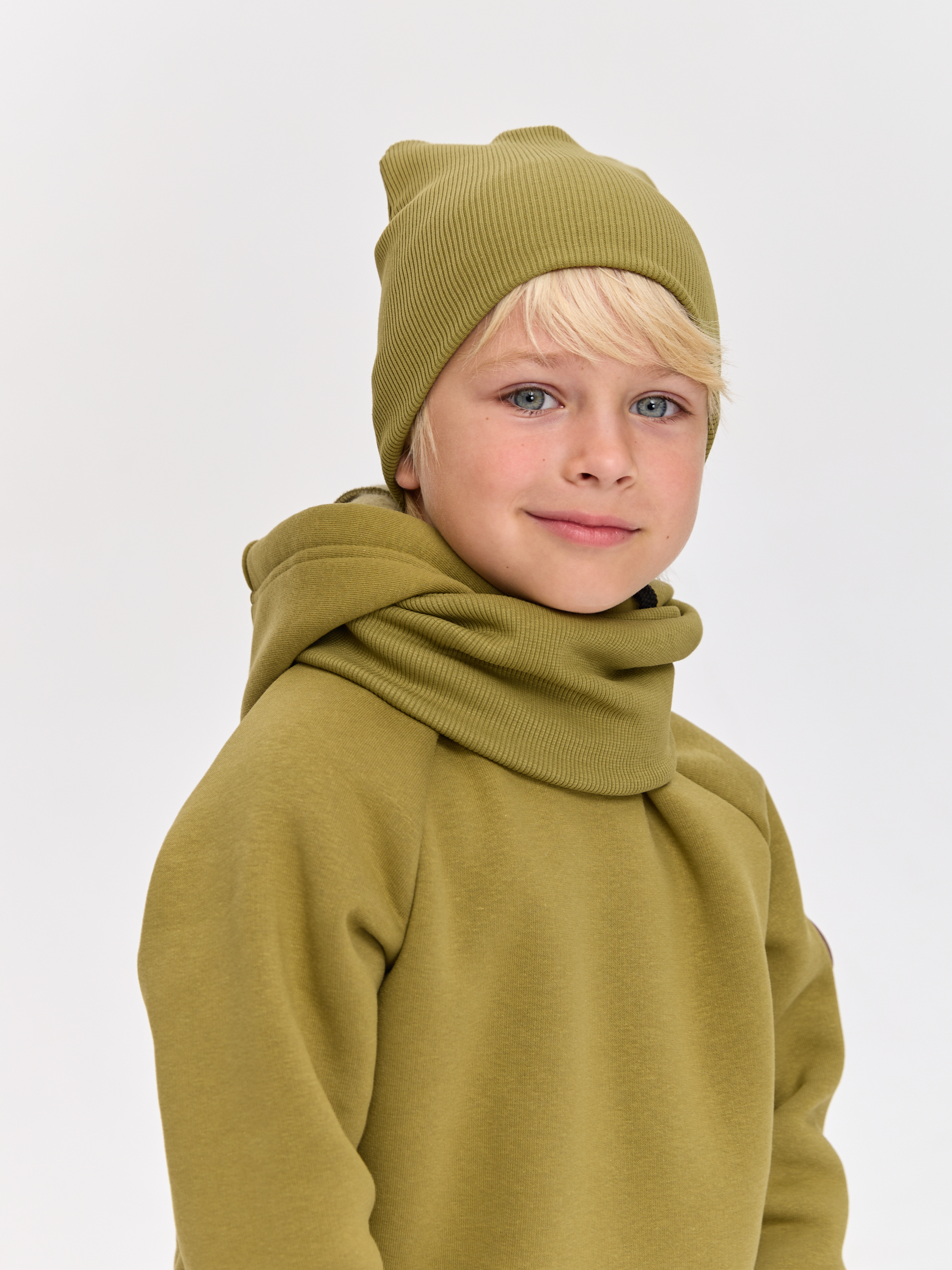 Шапка и снуд Лапушка 0258 хаки - фото 24