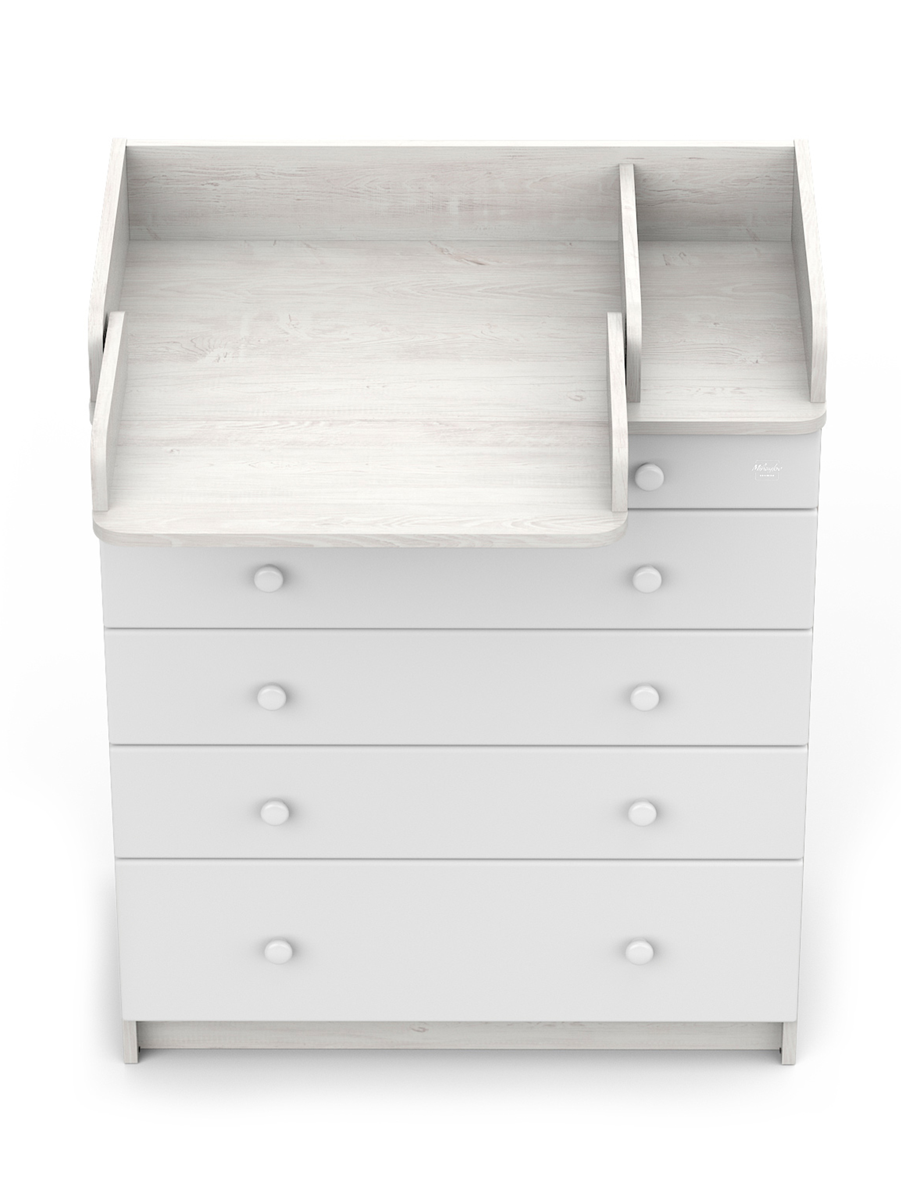 Комод пеленальный Aton Maks сосна касцина белый - фото 8