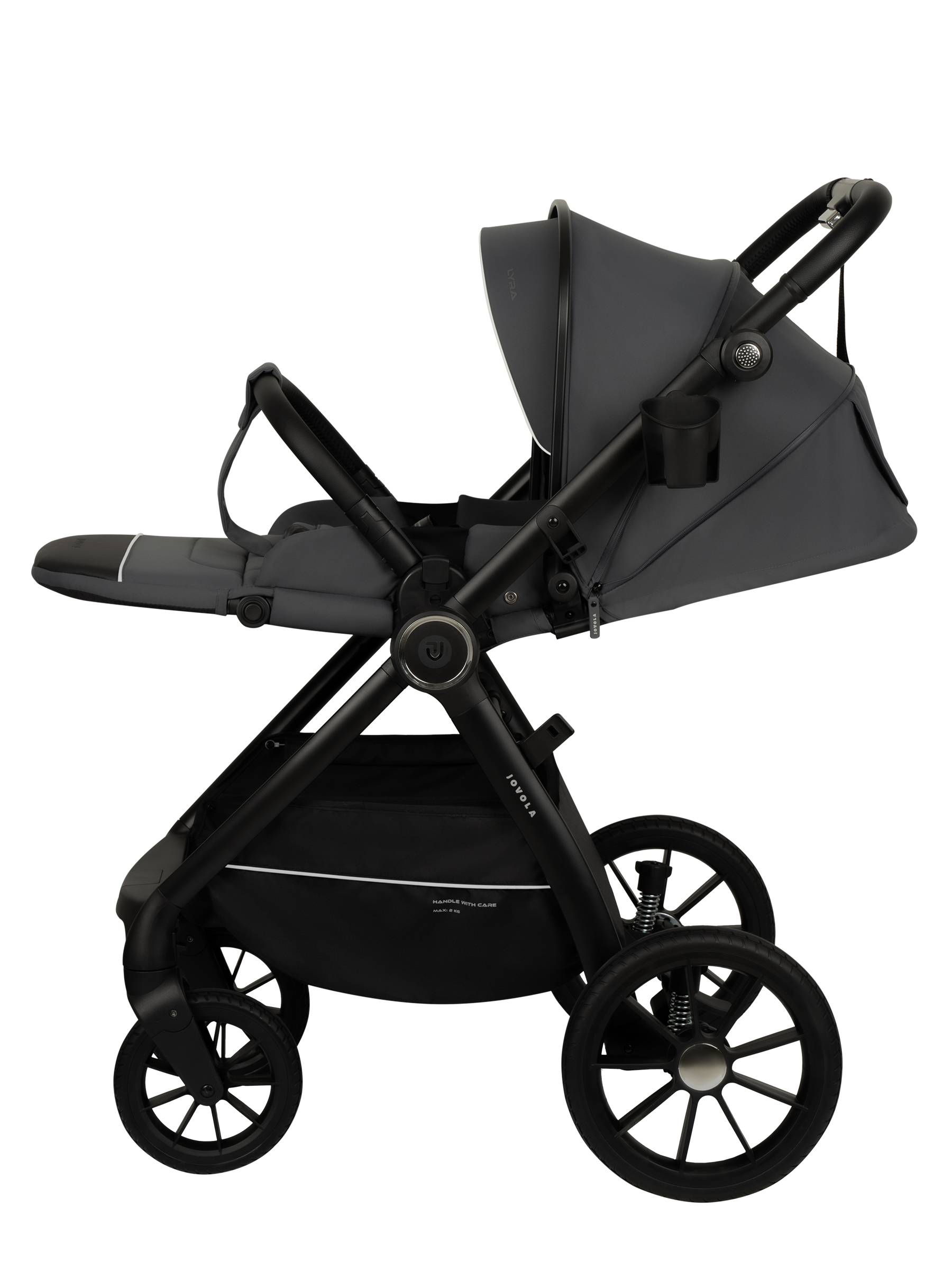 Коляска прогулочная JOVOLA LYRA серый - фото 20