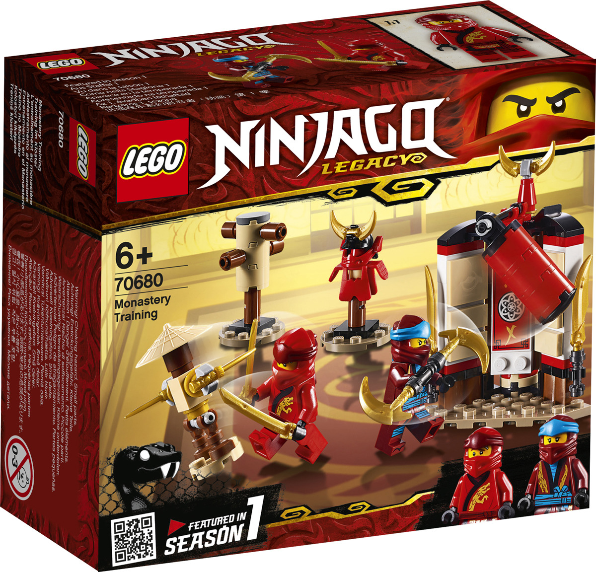 Конструктор LEGO NINJAGO Обучение в монастыре 122 дет. - фото 1
