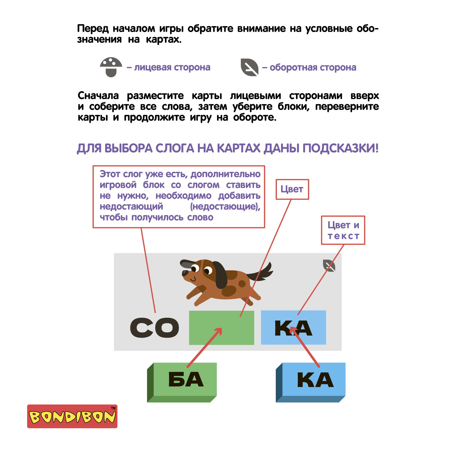 Настольная игра Bondibon Изучаем Слоги и Читаем - фото 4