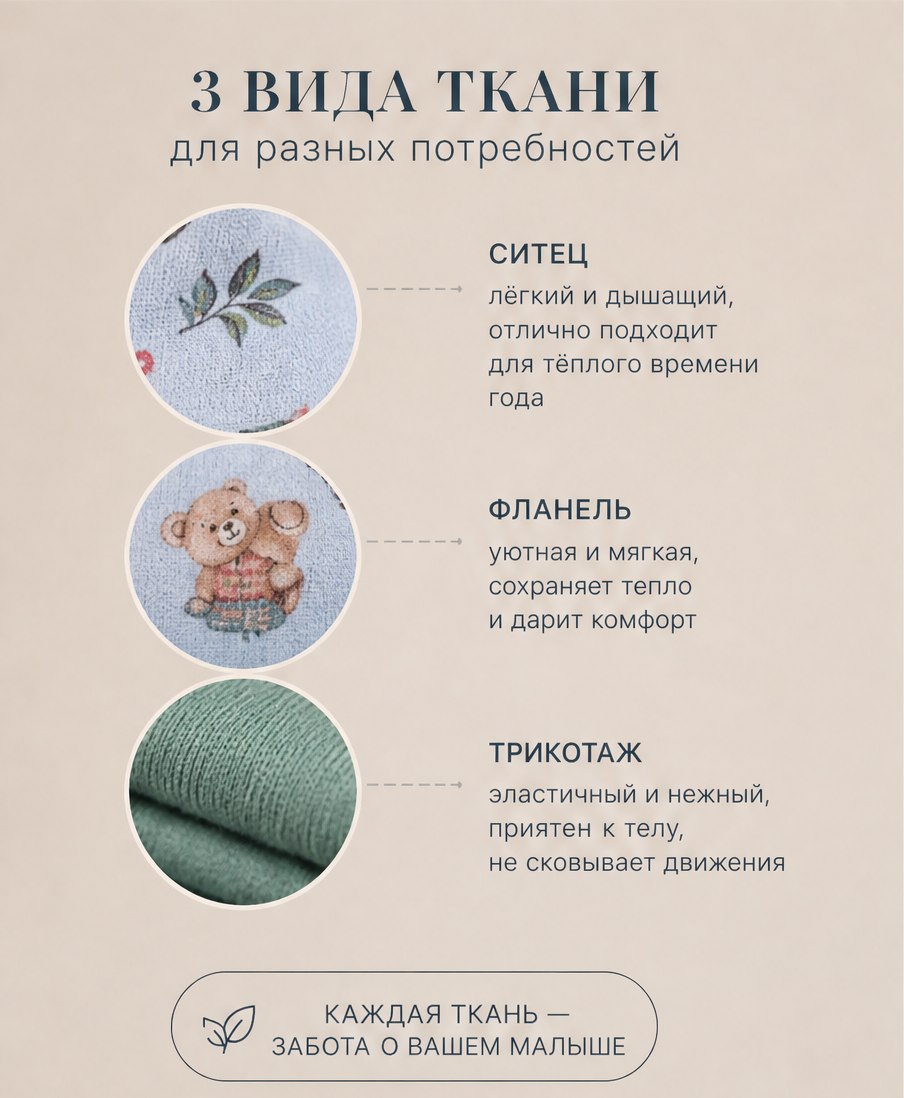 Пелёнка LISa baby store ситец, фланель, трикотаж 90х110 см 6 шт. - фото 5