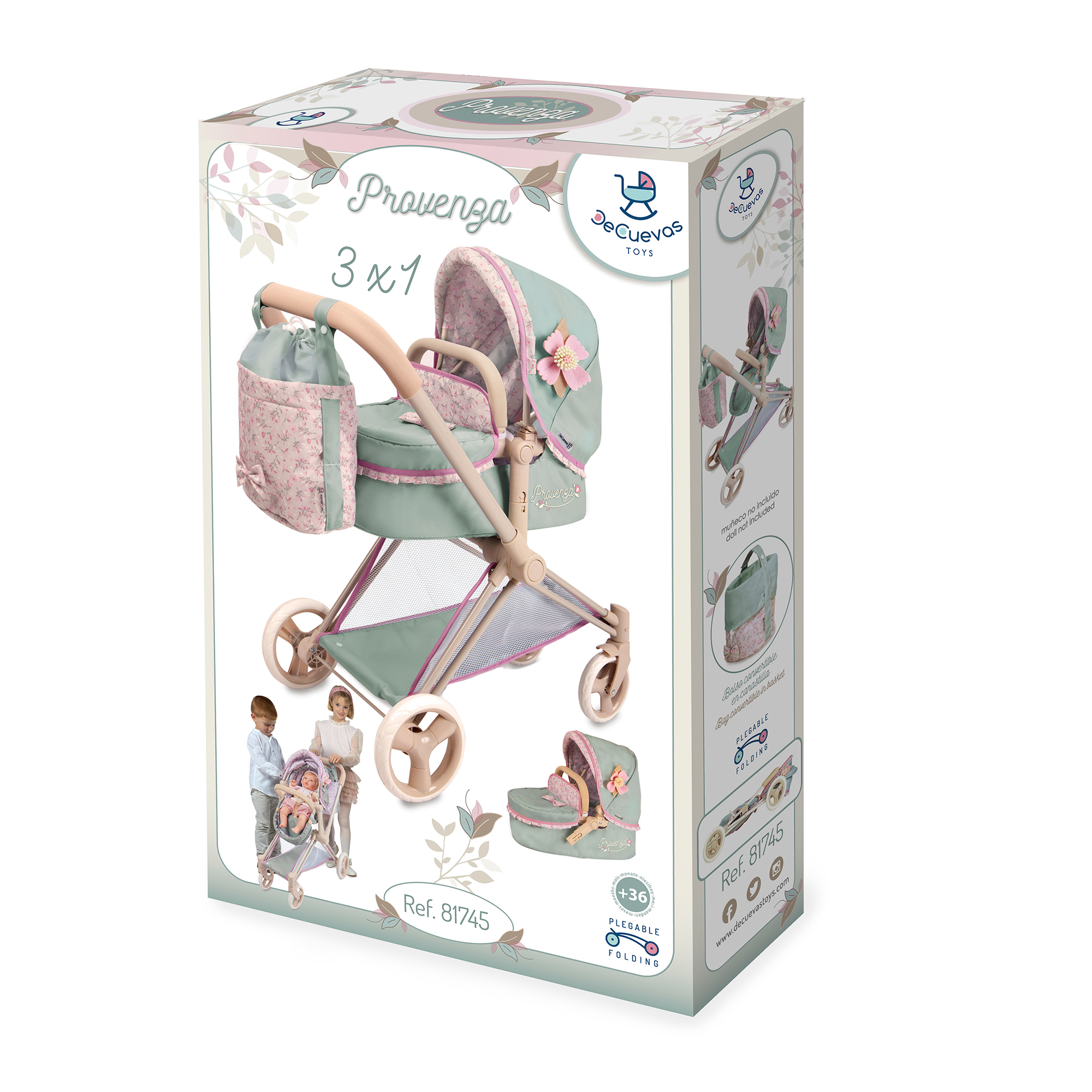 Коляска 3 в 1 для кукол DeCuevas Toys 81745 - фото 16