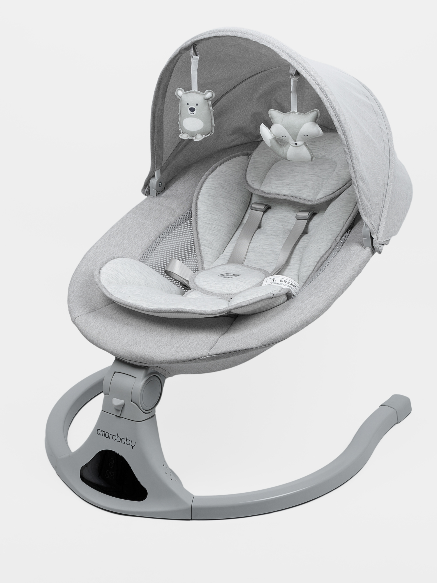 Электронные качели детские Amarobaby Funny swing, черный - фото 31