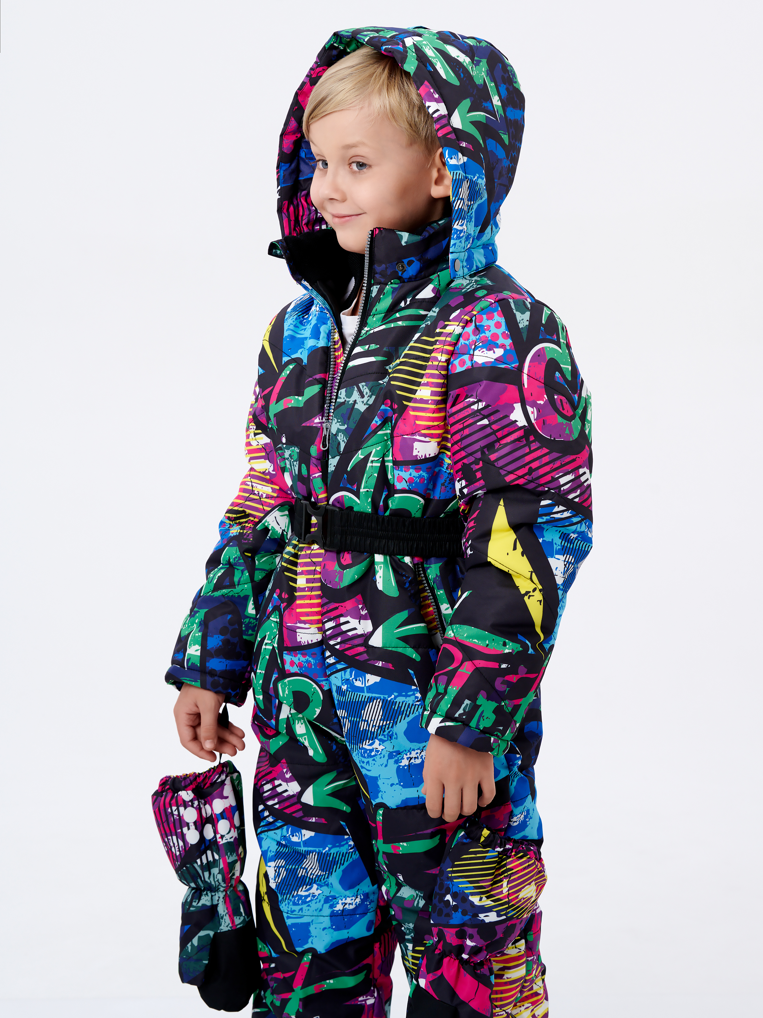 Комбинезон КрутышОк Т-069 черный, абстракция - фото 6