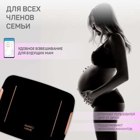 Умные весы AMARO HOME AHFB-00/09 черные