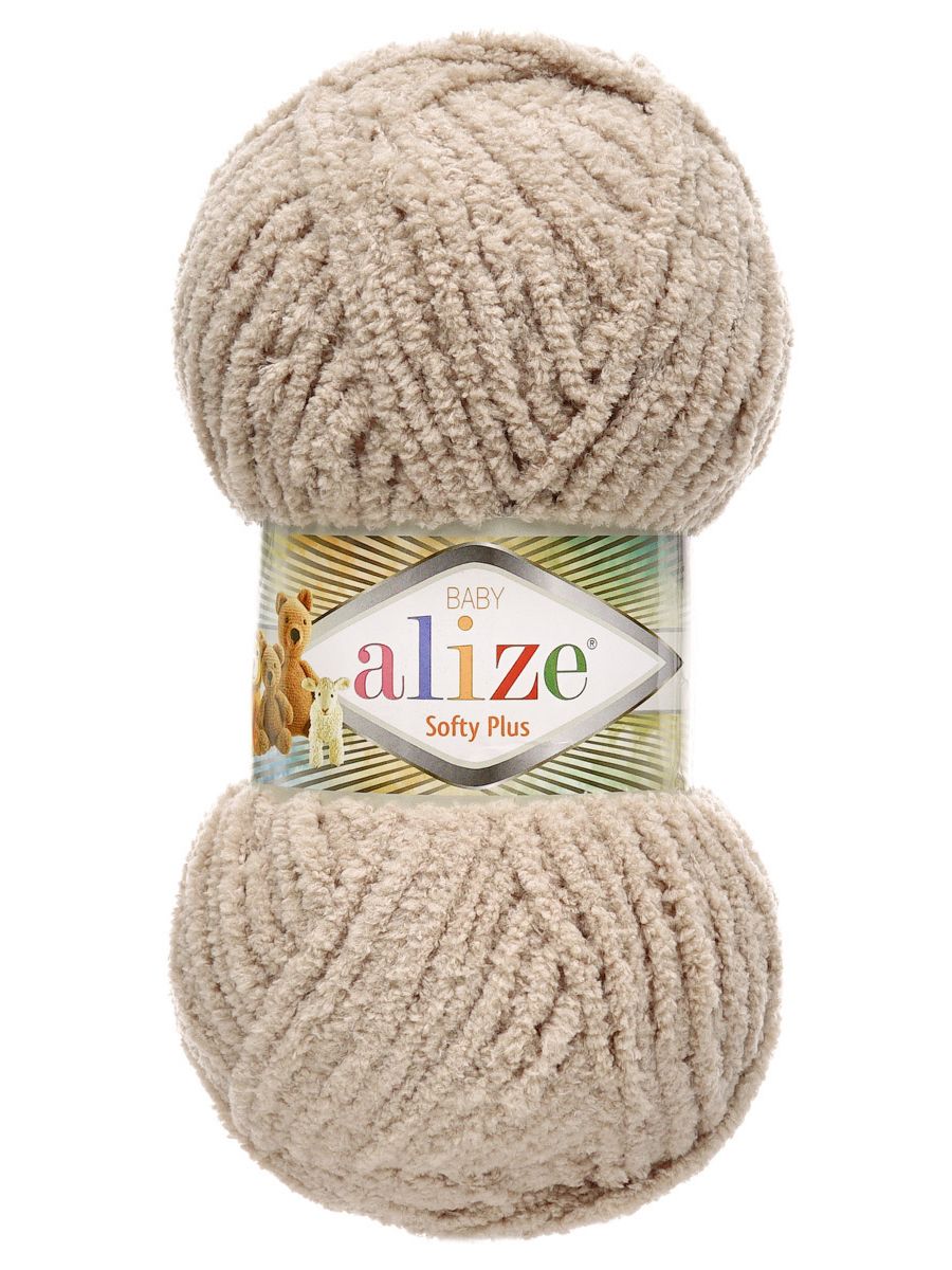 Пряжа для вязания Alize softy plus 100 г 120 м микрополиэстер мягкая плюшевая 115 лунный луч 5 мотков - фото 4