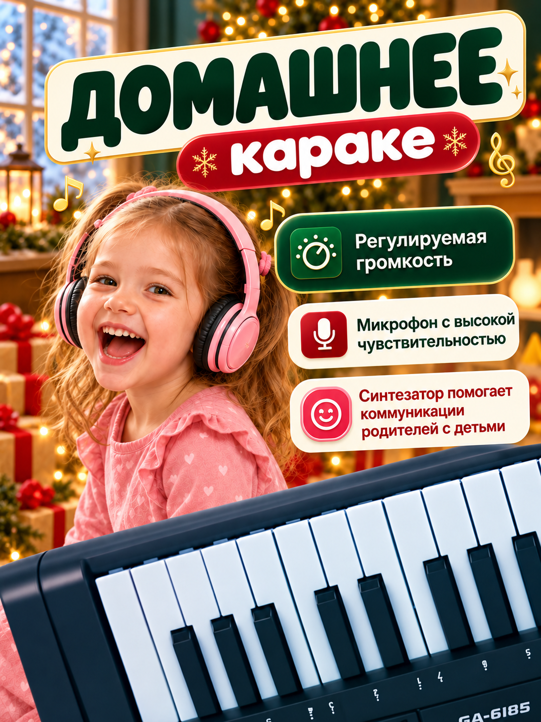 Игрушка музыкальная FAIRYMARY 61 клавиша Детский развивающий синтезатор, пианино - фото 2